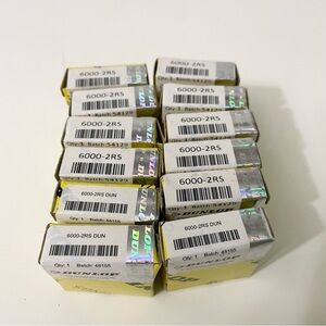 12 Pack Dunlop 6000-2RS Deep Groove Ball Bearings 10mm x 26mm x 8mm